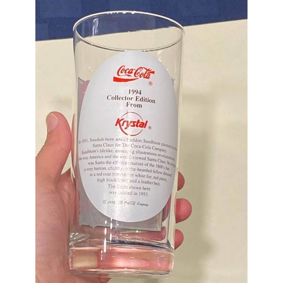 Coca Cola Coke Krystal Glasses Pair 1994 Collector Edition - Picture 6 of 10